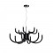 Chandelier Redo Luxor, metal, glossy black, dimmable, LED, 54W, 4605 lumens, warm white 3000K, D.75 cm