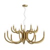 Chandelier Redo Luxor, metal, matt gold, dimmable, LED, 81W, 6083 lumens, warm white 3000K, D.96 cm