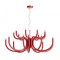 Chandelier Redo Luxor, metal, glossy red, dimmable, LED, 81W, 6083 lumens, warm white 3000K, D.96 cm