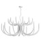 Chandelier Redo Luxor, metal, glossy white, dimmable, LED, 108W, 8132 lumens, warm white 3000K, D.125 cm