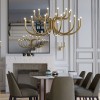 Chandelier Redo Luxor, metal, matt gold, dimmable, LED, 108W, 8132 lumens, warm white 3000K, D.125 cm