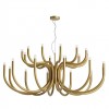 Chandelier Redo Luxor, metal, matt gold, dimmable, LED, 108W, 8132 lumens, warm white 3000K, D.125 cm