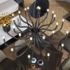 Chandelier Redo Luxor, metal, glossy black, dimmable, LED, 108W, 8132 lumens, warm white 3000K, D.125 cm