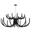 Chandelier Redo Luxor, metal, glossy black, dimmable, LED, 108W, 8132 lumens, warm white 3000K, D.125 cm
