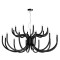 Chandelier Redo Luxor, metal, glossy black, dimmable, LED, 108W, 8132 lumens, warm white 3000K, D.125 cm