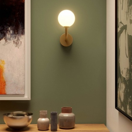 Wall lamp Redo Confusio, metal, matt gold, 1XE14, H.33 cm