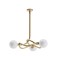 Suspension Redo Confusio, metal, glass, matt gold, 3XE14, D.76 cm