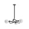 Suspension Redo Confusio, metal, glass, sand black, 3XE14, D.76 cm