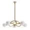 Suspension Redo Confusio, metal, glass, matt gold, 5XE14, D.96 cm