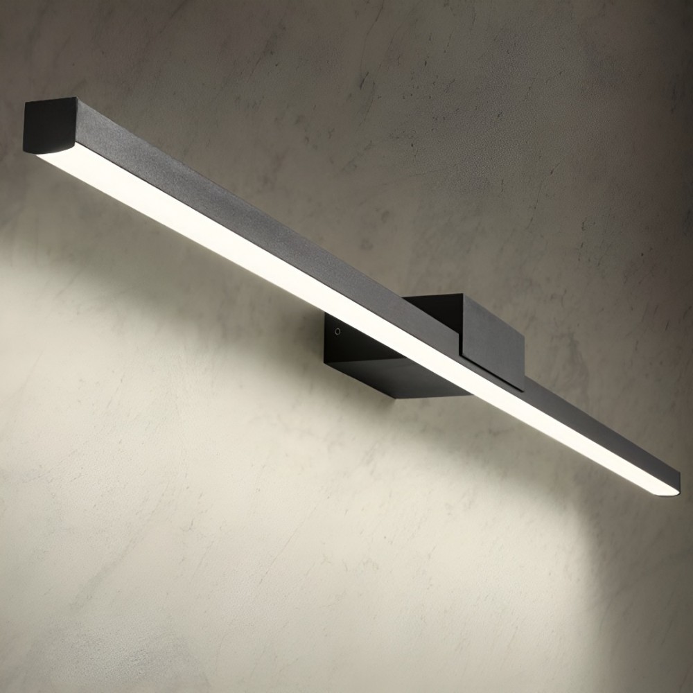 Wall lamp Redo Aston, metal, sand black, LED CCT, 18W, 1315 lumens, 3000K/4000K, L.90 cm, IP44