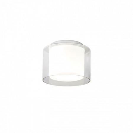 Ceiling lamp Redo Naji, metal, glass, chrome, LED CCT, 12W, 698 lumens, 3000K/4000K, D.23 cm