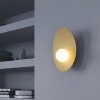 Wall lamp Redo Cody, metal, sand black/matt gold, LED, 11W, 655 lumens, warm white 3000K, H.28 cm