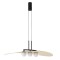 Suspension Redo Cody, metal, sand black/matt gold, LED, 28W, 1600 lumens, warm white 3000K, D.85 cm