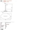 Suspension Redo Cody, metal, sand black/matt gold, LED, 28W, 1600 lumens, warm white 3000K, D.85 cm