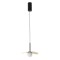Suspension Redo Cody, metal, glass, sand black/matt gold, LED, 11W, 655 lumens, warm white 3000K, D.18 cm