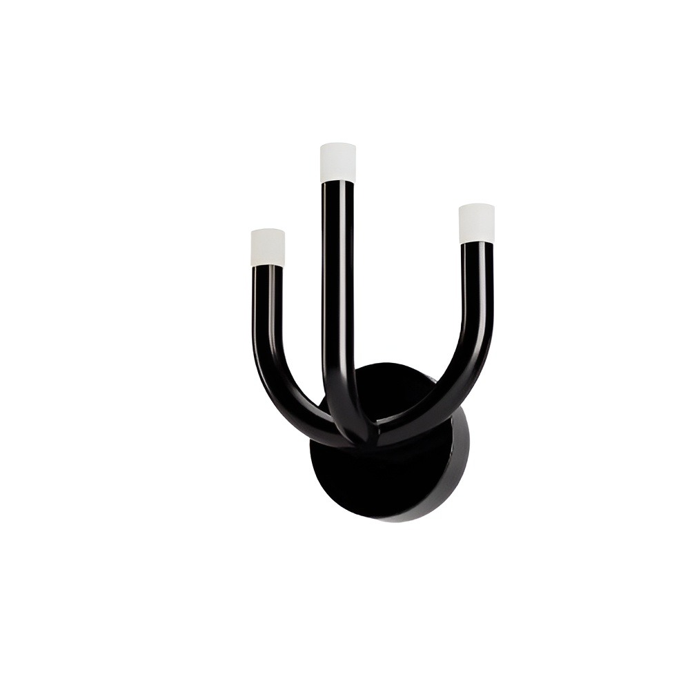 Wall lamp Redo Luxor, metal, glossy black, dimmable, LED, 12W, 1063 lumens, warm white 3000K, H.27 cm