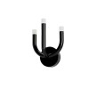 Wall lamp Redo Luxor, metal, glossy black, dimmable, LED, 12W, 1063 lumens, warm white 3000K, H.27 cm