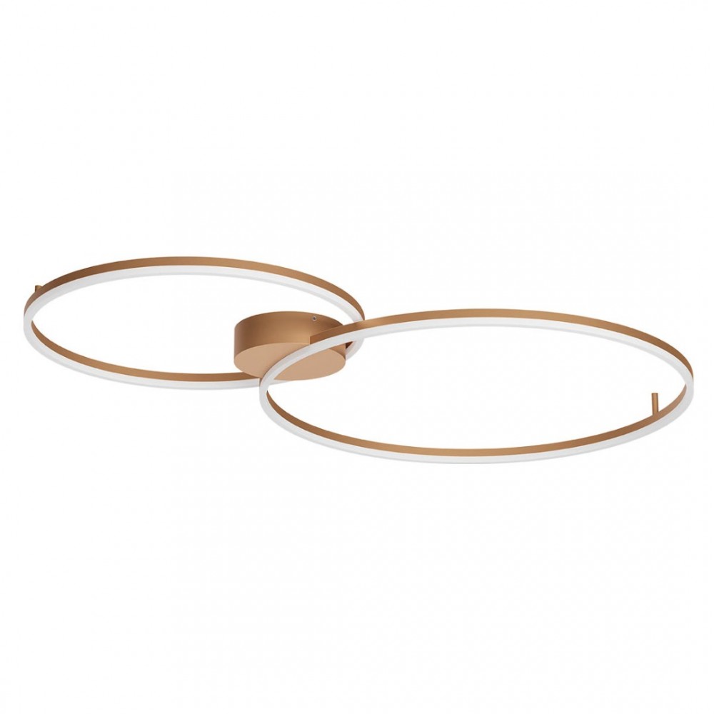 Ceiling lamp Redo Orbit, metal, bronze, dimmable, LED CCT, 88W, 7819 lumens, 3000K/4000K, L.126 cm