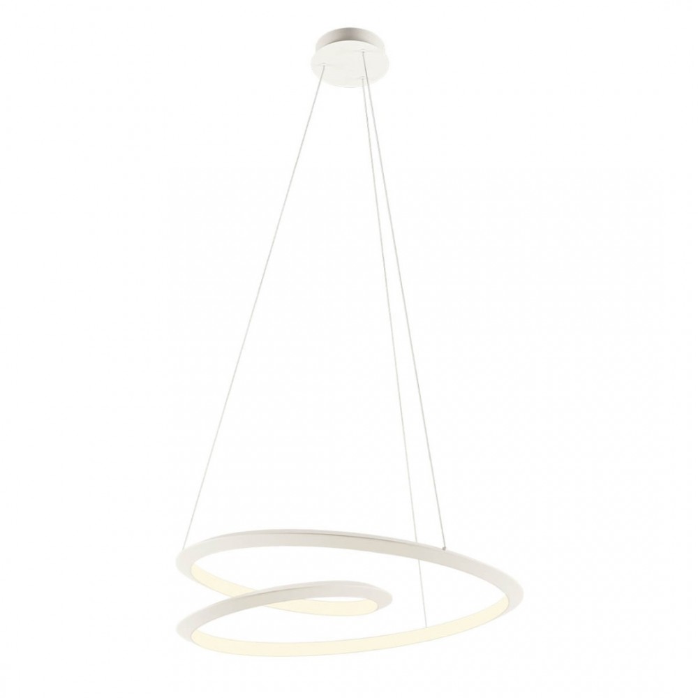 Suspension Redo Storm, metal, sand white, dimmable, LED CCT, 60W, 4544 lumens, 3000K/4000K/6000K, D.80 cm