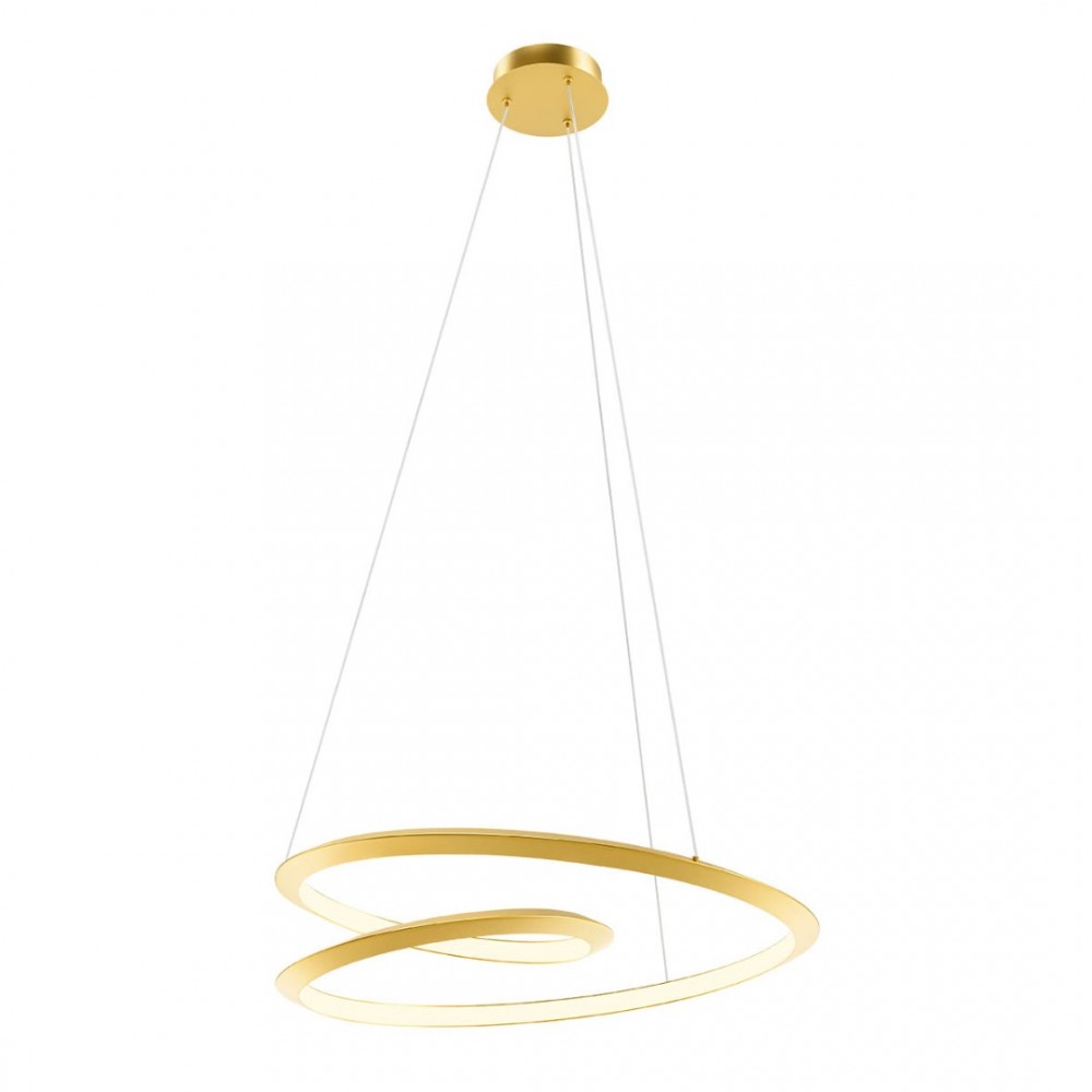 Suspension Redo Storm, metal, matt gold, dimmable, LED CCT, 60W, 4544 lumens, 3000K/4000K/6000K, D.80 cm