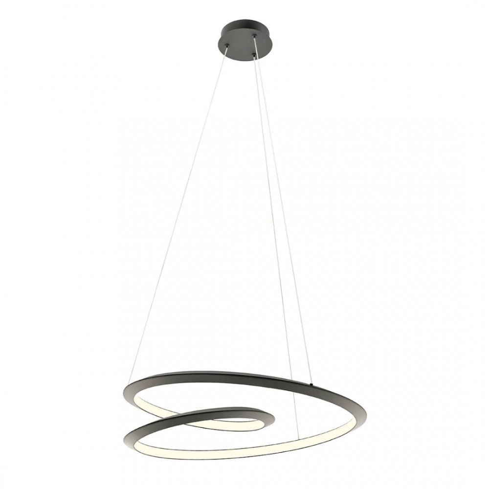 Suspension Redo Storm, metal, sand black, dimmable, LED CCT, 60W, 4544 lumens, 3000K/4000K/6000K, D.80 cm