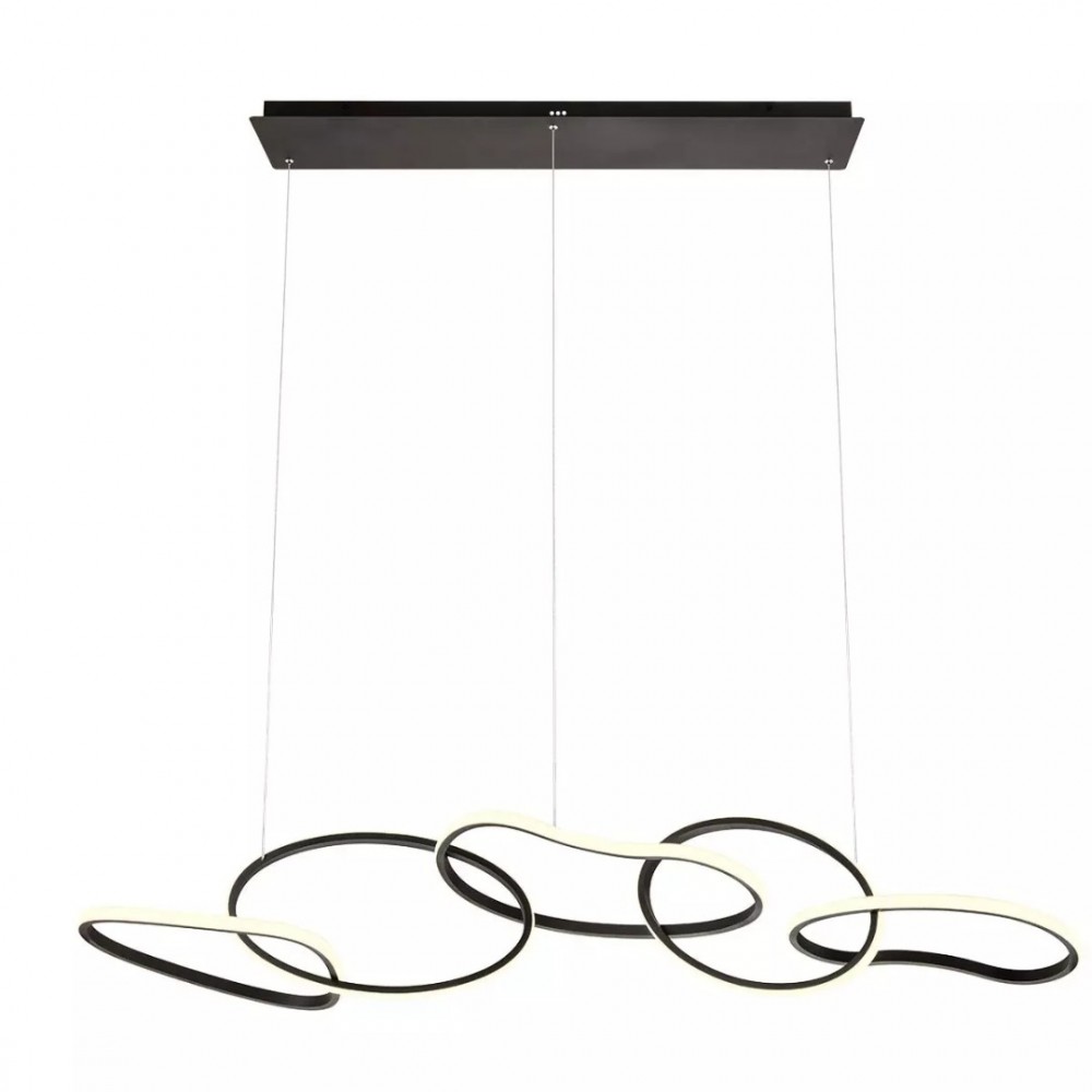 Suspension Redo Bias, metal, sand black, LED CCT, 120W, 9433 lumens, 3000K/4500K/6500K, L.150 cm