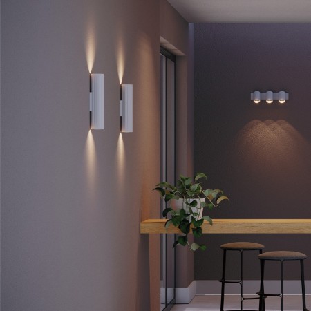 Wall lamp Redo Delphi, metal, sand white, 2XGU10, H.30 cm
