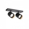 Ceiling lamp Redo Delphi, metal, sand black, 2XGU10, L.26 cm