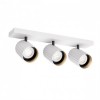 Ceiling lamp Redo Delphi, metal, sand white, orientable, 3XGU10, L.39 cm