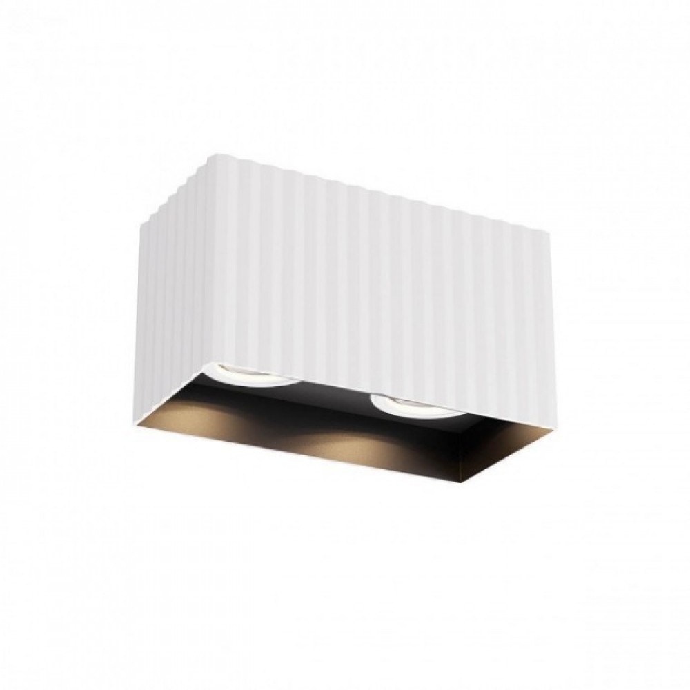 Ceiling lamp Redo Delphi, metal, sand white, 2XGU10, L.16 cm
