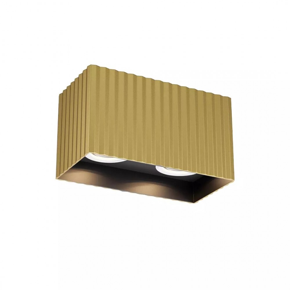 Ceiling lamp Redo Delphi, metal, matt gold, 2XGU10, L.16 cm