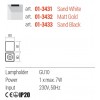 Ceiling lamp Redo Corinth, metal, sand black, 1XGU10, H.9 cm