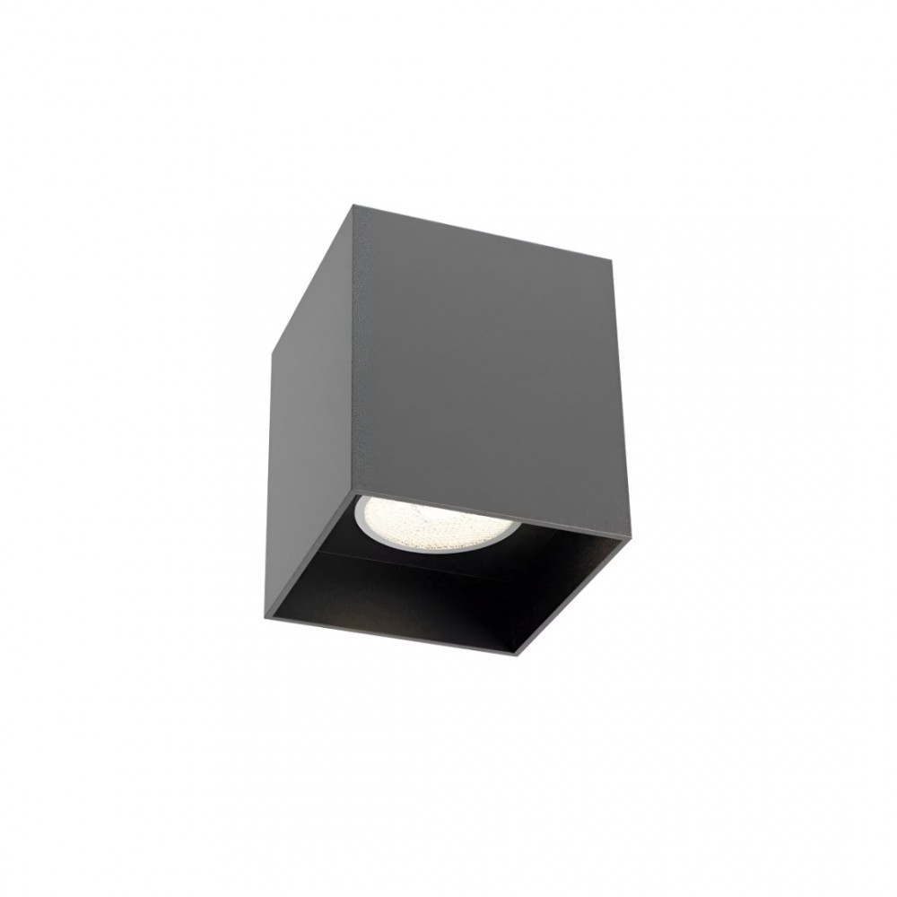 Ceiling lamp Redo Corinth, metal, sand black, 1XGU10, H.9 cm