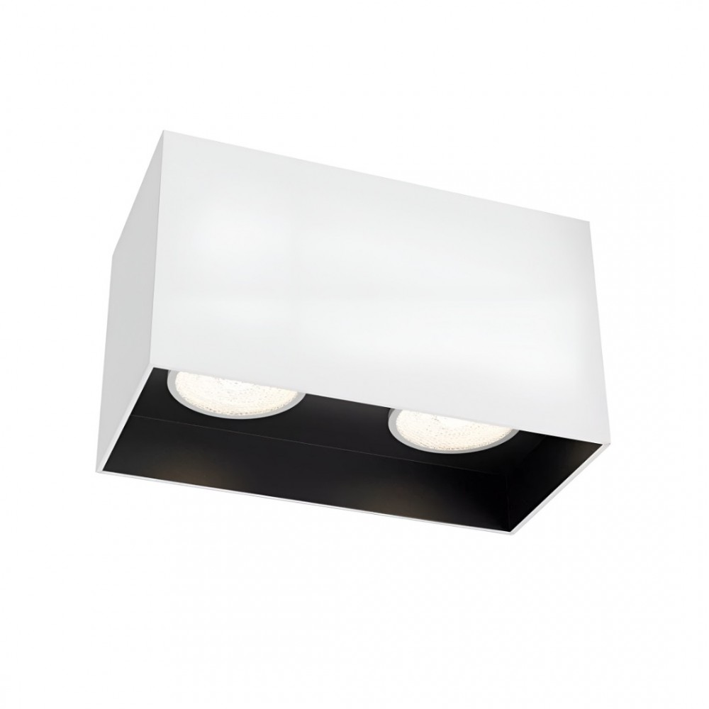 Ceiling lamp Redo Corinth, metal, sand white, 2XGU10, L.16 cm