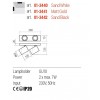 Miniprojector Redo Corinth, metal, sand white, 2XGU10, L.26 cm