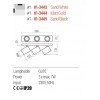 Miniprojector Redo Corinth, metal, matt gold, 3XGU10, L.39 cm