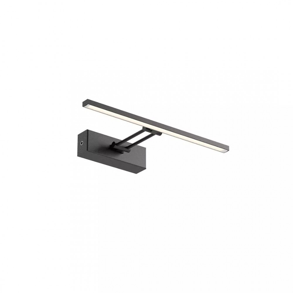 Wall lamp Redo Linear, metal, sand black, LED, 8W, 582 lumens, warm white 3000K, L.35 cm