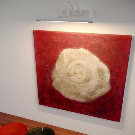Wall lamp Redo Ikon, metal, sand white, LED, 7,3W, 453 lumens, warm white 3000K, L.30 cm