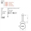 Pendant lamp Redo Akira, metal, sound-absorbing felt, coffee/dark grey, LED, 12W, 950 lumens, warm white 3000K, D.75 cm