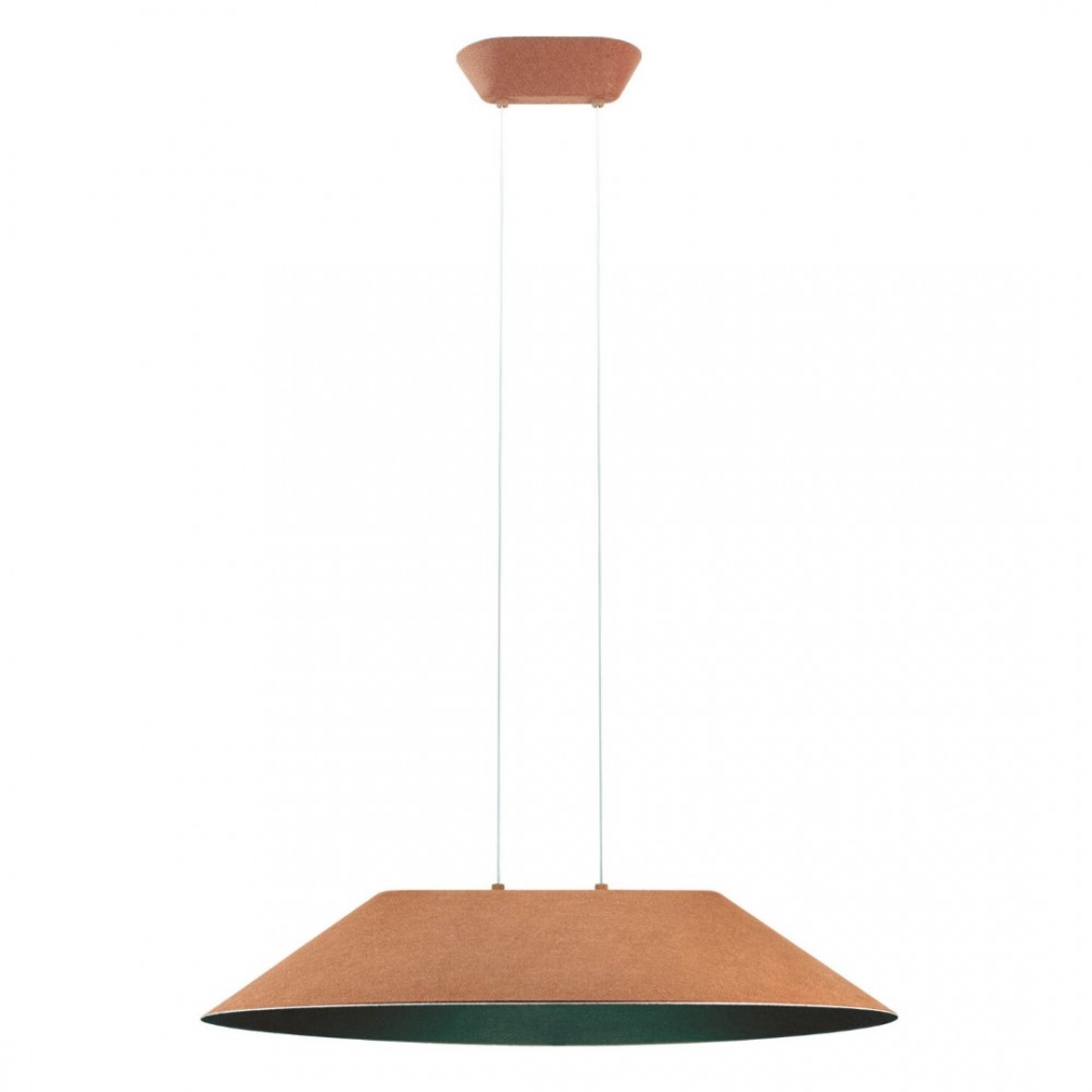 Pendant lamp Redo Akira, metal, sound-absorbing felt, coffee/dark grey, LED, 12W, 950 lumens, warm white 3000K, D.75 cm