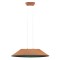 Pendant lamp Redo Akira, metal, sound-absorbing felt, coffee/dark grey, LED, 12W, 950 lumens, warm white 3000K, D.75 cm