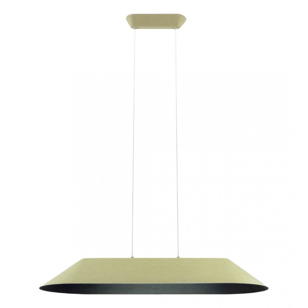 Pendant lamp Redo Akira, metal, sound-absorbing felt, olive/black, LED, 23,5W, 1850 lumens, warm white 3000K, L.109 cm