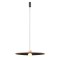 Suspension Redo Nuwa, metal, glass, sound-absorbing felt, coffee/dark grey, LED, 7W, 420 lumens, warm white 3000K, D.60 cm
