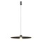 Suspension Redo Nuwa, metal, glass, sound-absorbing felt, olive/black, LED, 7W, 420 lumens, warm white 3000K, D.60 cm