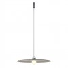 Suspension Redo Nuwa, metal, glass, sound-absorbing felt, dark grey/grey, LED, 7W, 420 lumens, warm white 3000K, D.60 cm