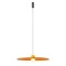 Suspension Redo Nuwa, metal, glass, sound-absorbing felt, dark grey/orange, LED, 7W, 420 lumens, warm white 3000K, D.60 cm