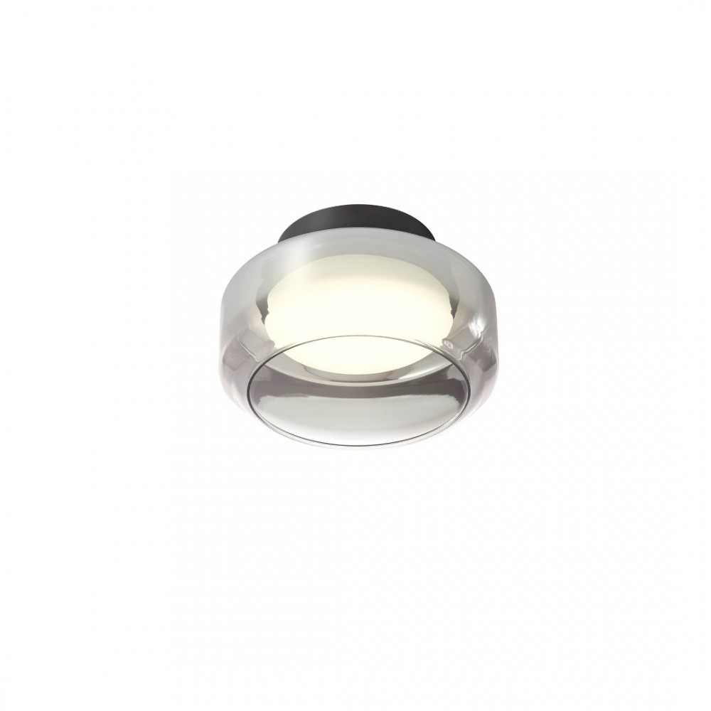 Ceiling lamp Redo Solera, metal, glass, gradient smoke/white, LED CCT, 18W, 711 lumens, 3000K/4000K, D.25 cm