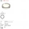 Ceiling lamp Redo Solera, metal, glass, gradient smoke/white, LED CCT, 24W, 959 lumens, 3000K/4000K, D.35 cm