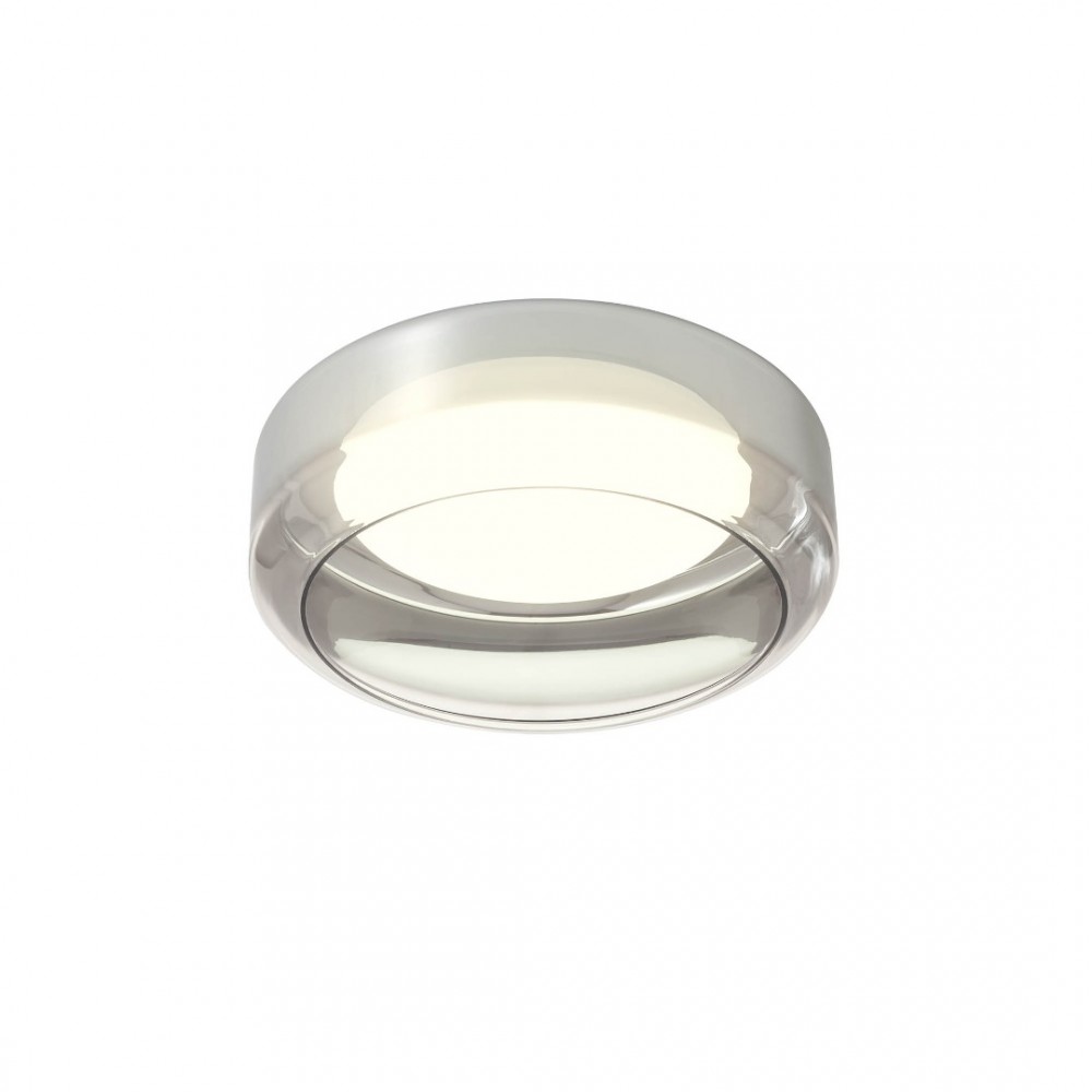 Ceiling lamp Redo Solera, metal, glass, gradient smoke/white, LED CCT, 24W, 959 lumens, 3000K/4000K, D.35 cm