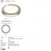 Ceiling lamp Redo Solera, metal, glass, gradient smoke/white, LED CCT, 36W, 1784 lumens, 3000K/4000K, D.45 cm